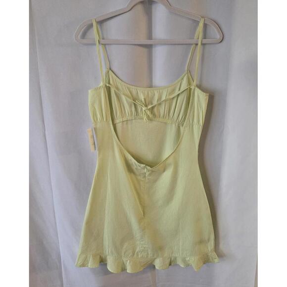 Nasty Gal Ruffle Hem Open Back Cotton Minidress - Size 4 - Picture 4 of 8